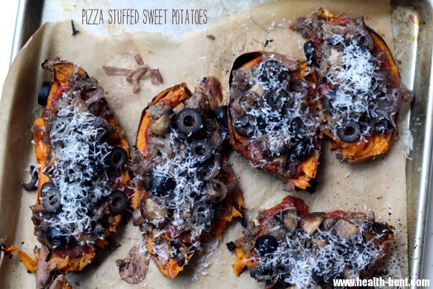 Pizza Stuffed Sweet Potatoes